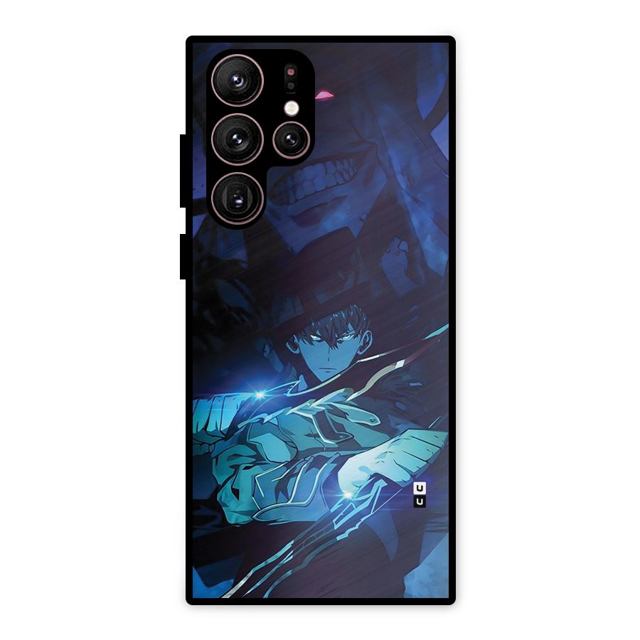 Jinwoo Fighting Mode Metal Back Case for Galaxy S22 Ultra 5G