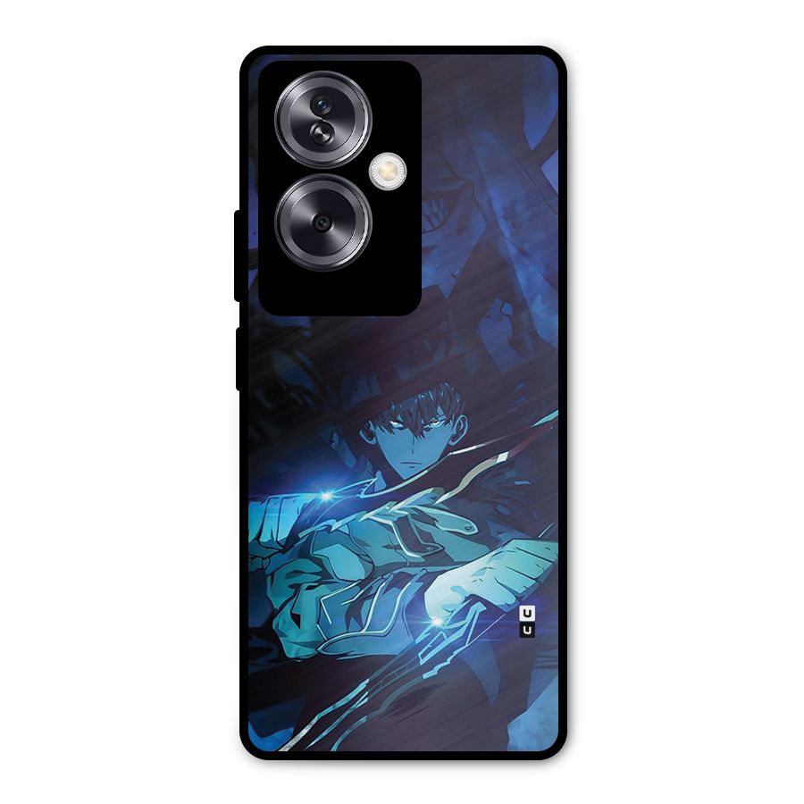 Jinwoo Fighting Mode Metal Back Case for Oppo A79 5G