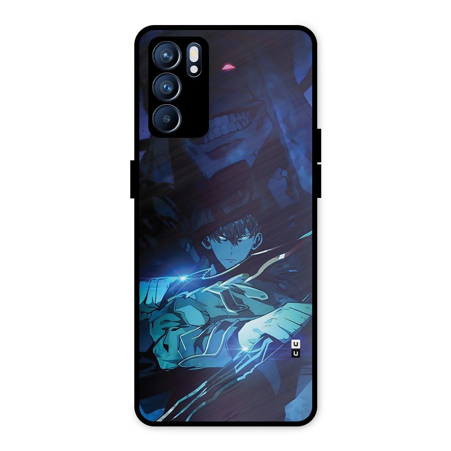Jinwoo Fighting Mode Metal Back Case for Oppo Reno6 5G
