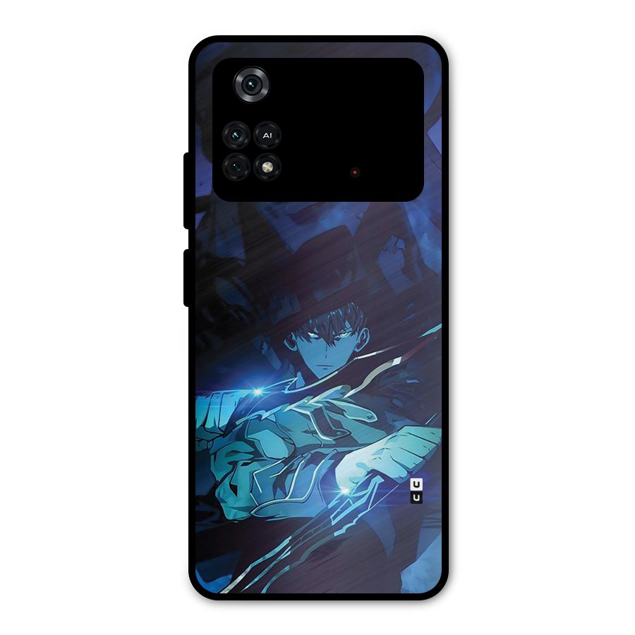 Jinwoo Fighting Mode Metal Back Case for Poco M4 Pro 4G