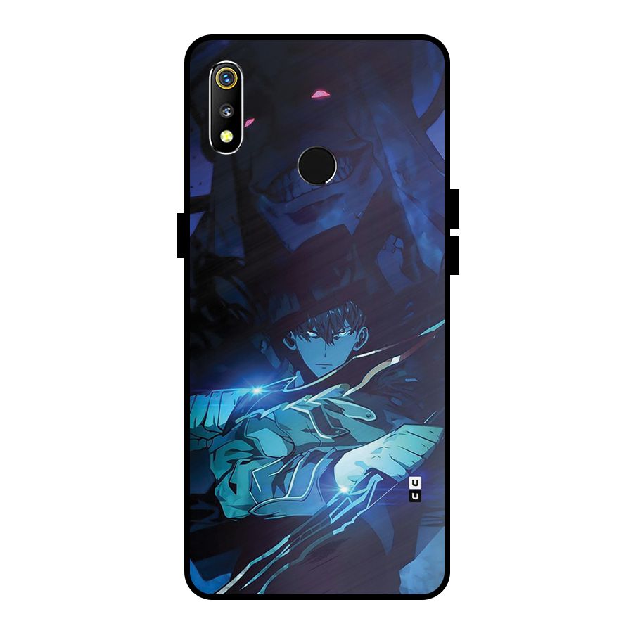 Jinwoo Fighting Mode Metal Back Case for Realme 3i