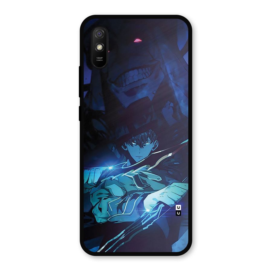 Jinwoo Fighting Mode Metal Back Case for Redmi 9a