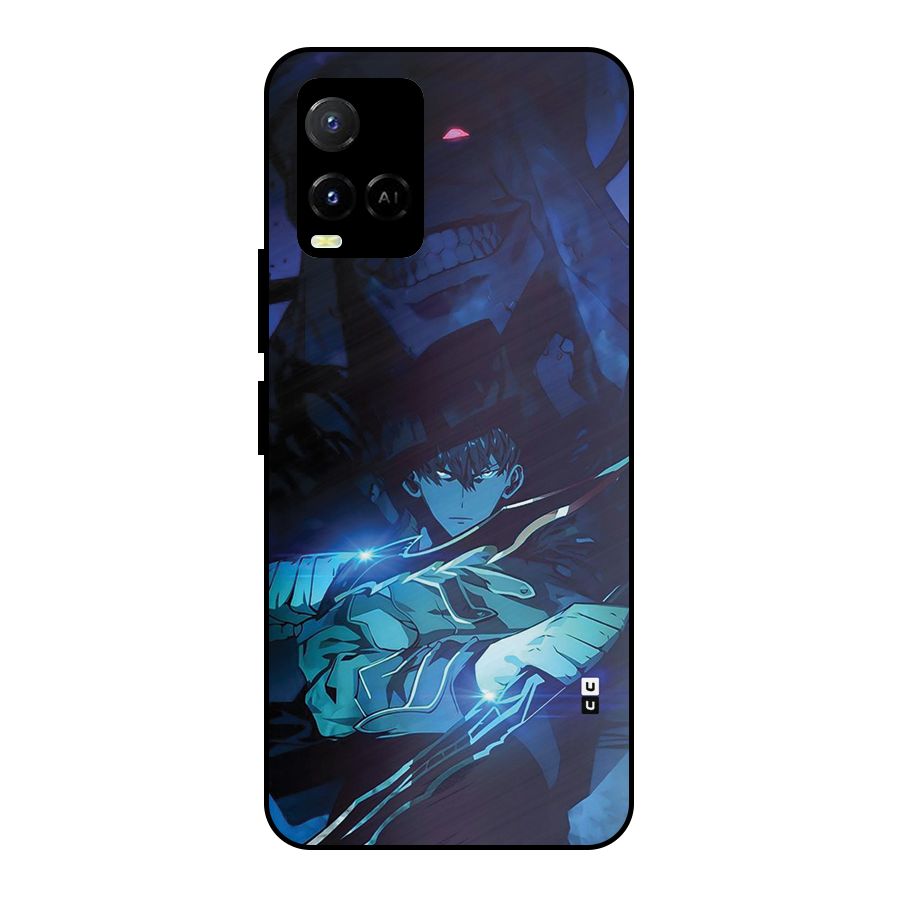 Jinwoo Fighting Mode Metal Back Case for Vivo Y21G