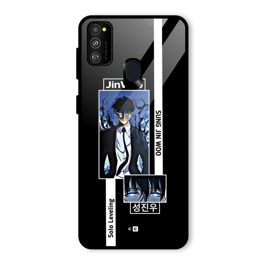 Jinwoo Sung In A Battle Form Glass Back Case for Galaxy M30s