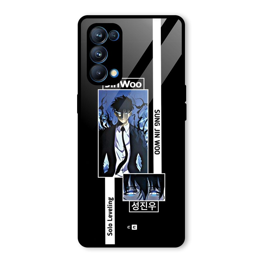 Jinwoo Sung In A Battle Form Glass Back Case for Oppo Reno5 Pro 5G