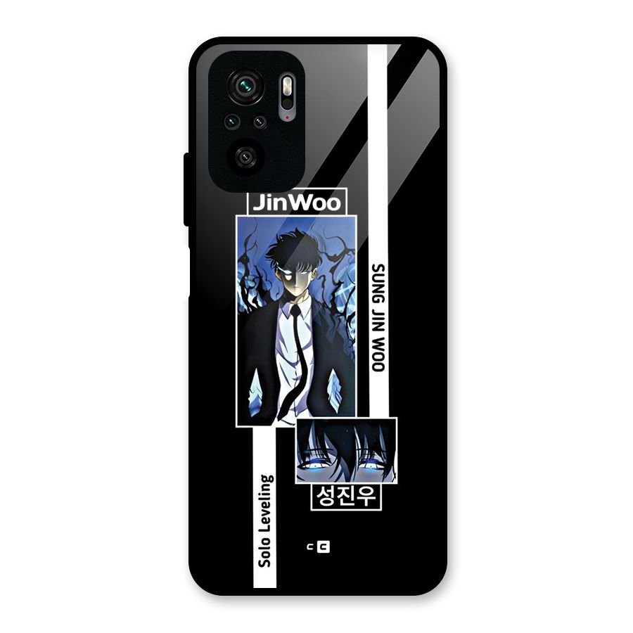 Jinwoo Sung In A Battle Form Glass Back Case for Redmi Note 10S