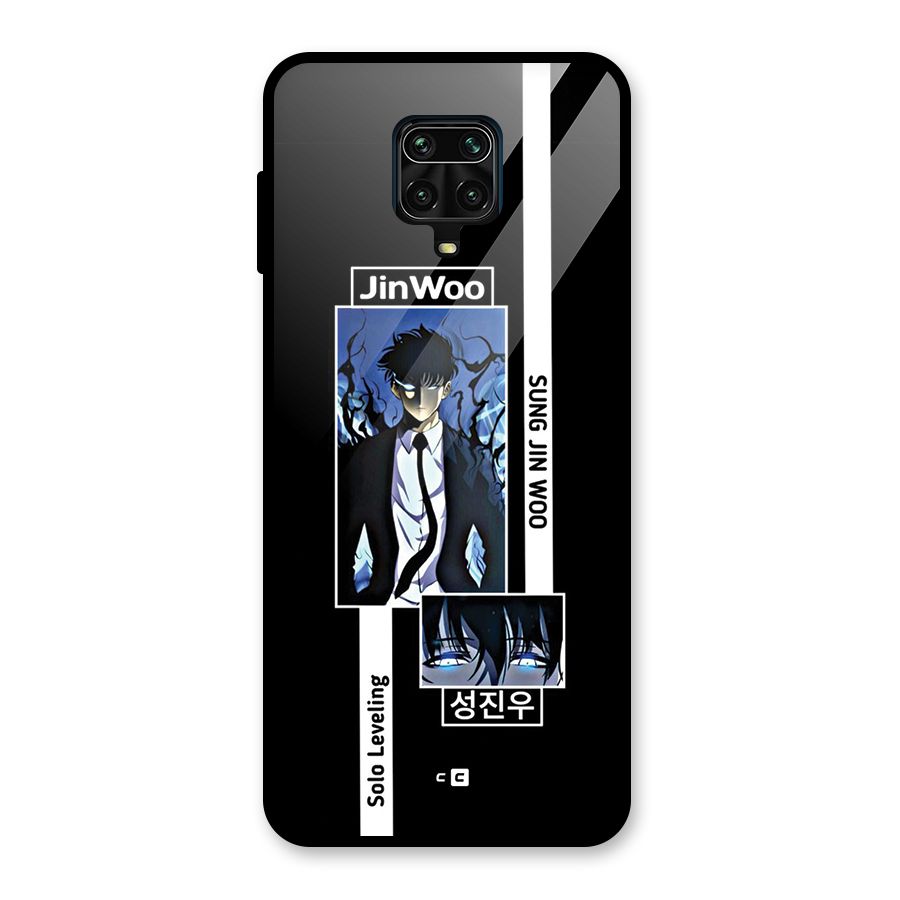 Jinwoo Sung In A Battle Form Glass Back Case for Redmi Note 9 Pro Max