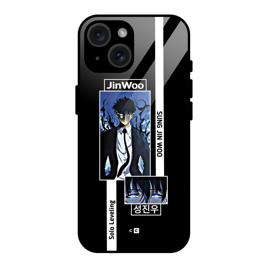 Jinwoo Sung In A Battle Form Glass Back Case for iPhone 15