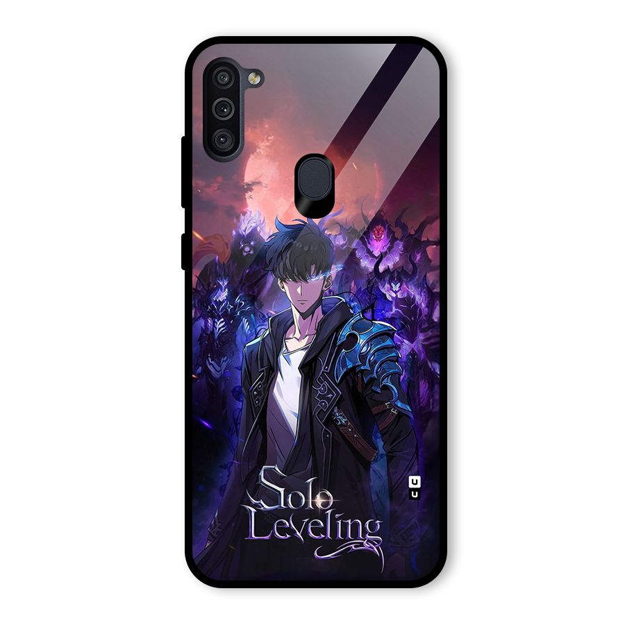 Jinwoo With Knights Glass Back Case for Galaxy M11