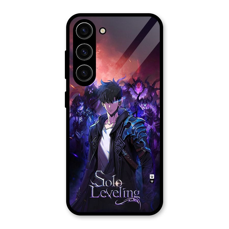 Jinwoo With Knights Glass Back Case for Galaxy S23