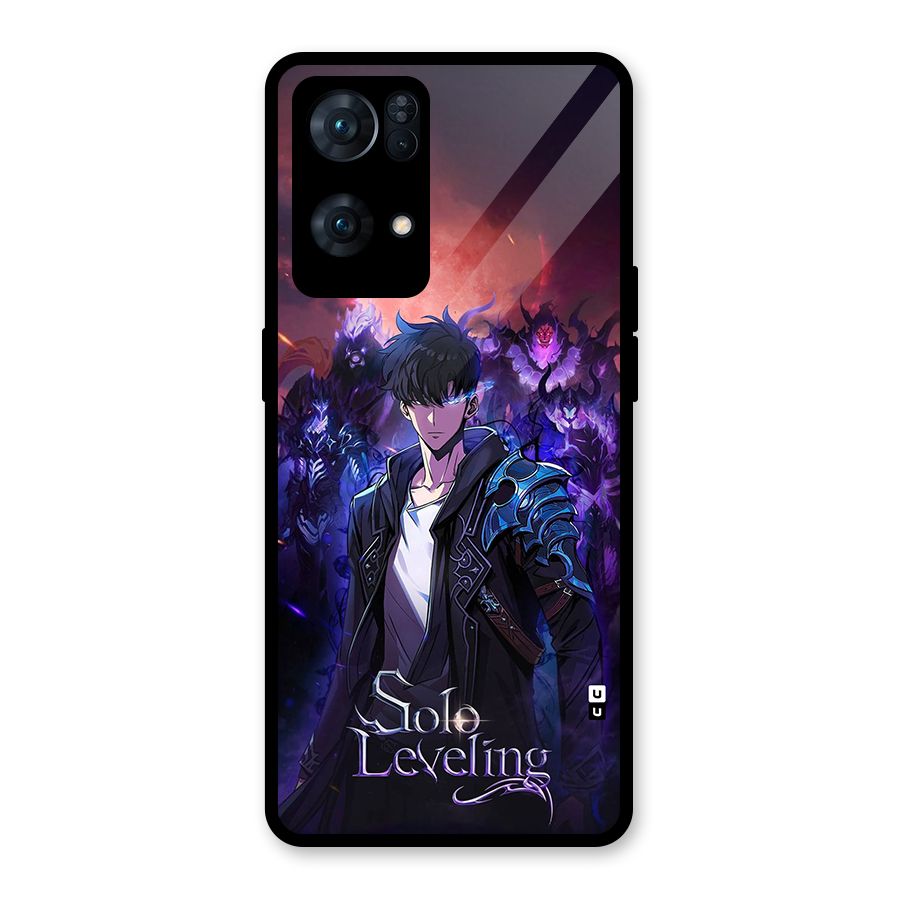 Jinwoo With Knights Glass Back Case for Oppo Reno7 Pro 5G