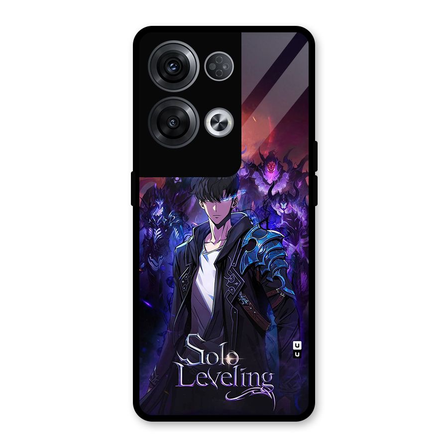 Jinwoo With Knights Glass Back Case for Oppo Reno8 Pro 5G