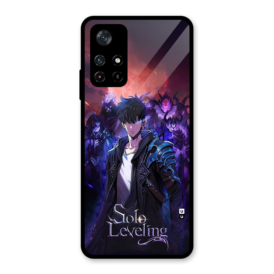 Jinwoo With Knights Glass Back Case for Poco M4 Pro 5G