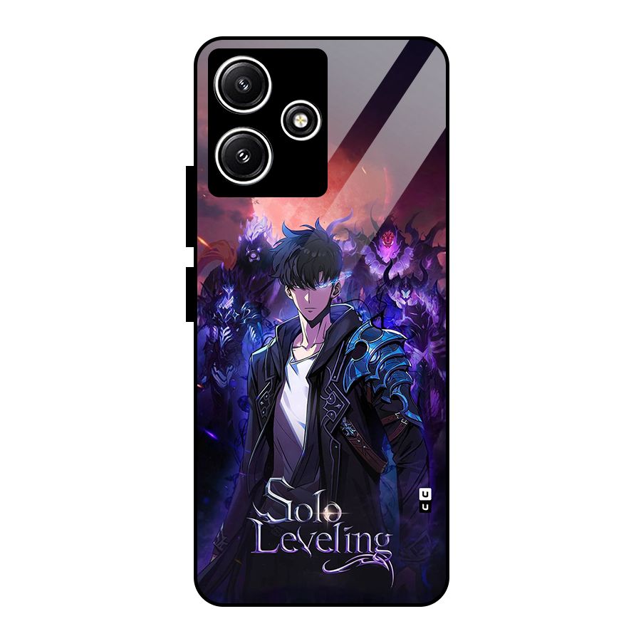Jinwoo With Knights Glass Back Case for Poco M6 Pro