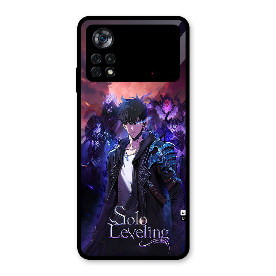 Jinwoo With Knights Glass Back Case for Poco X4 Pro 5G