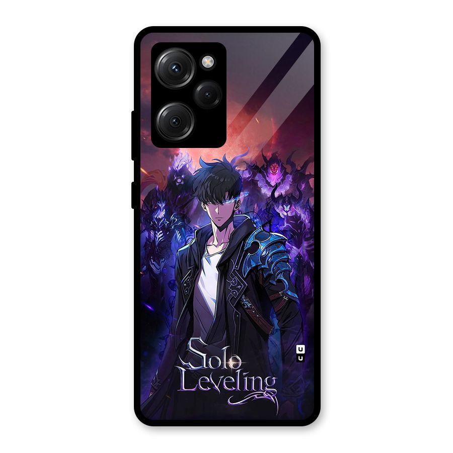 Jinwoo With Knights Glass Back Case for Poco X5 Pro