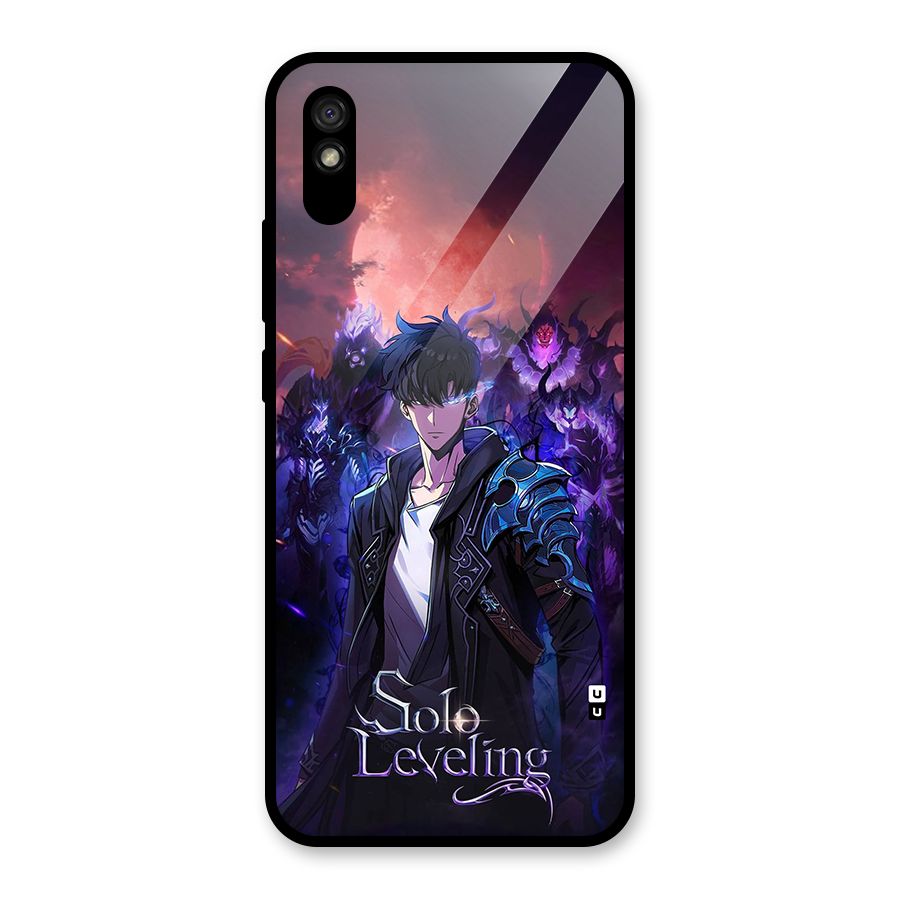 Jinwoo With Knights Glass Back Case for Redmi 9A