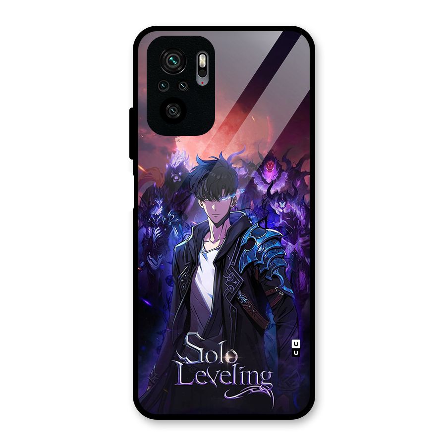 Jinwoo With Knights Glass Back Case for Redmi Note 10S