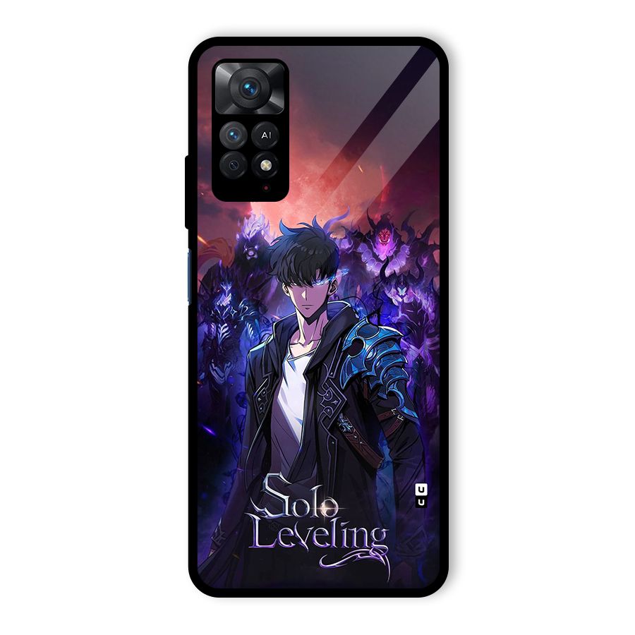 Jinwoo With Knights Glass Back Case for Redmi Note 11 Pro