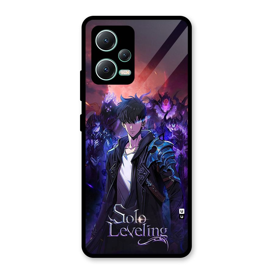 Jinwoo With Knights Glass Back Case for Redmi Note 12 5G