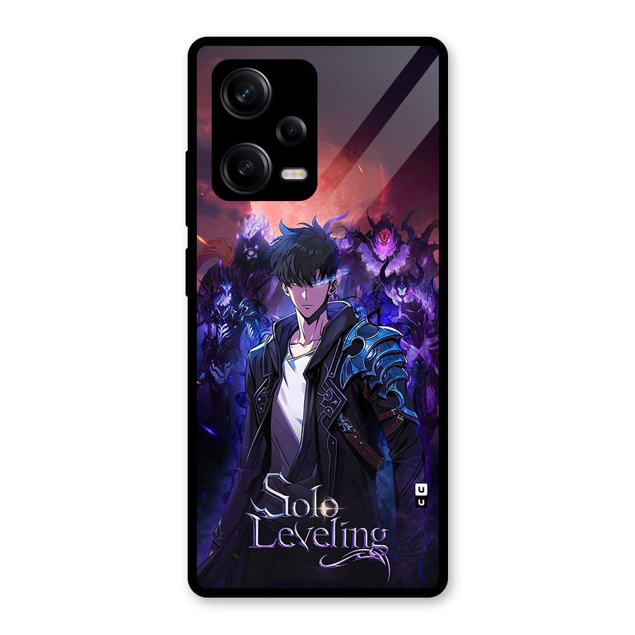 Jinwoo With Knights Glass Back Case for Redmi Note 12 Pro