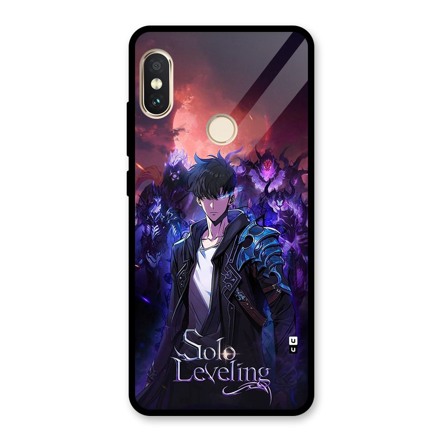 Jinwoo With Knights Glass Back Case for Redmi Note 5 Pro
