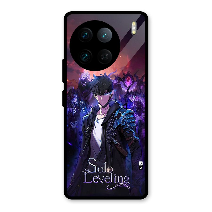 Jinwoo With Knights Glass Back Case for Vivo X90 Pro