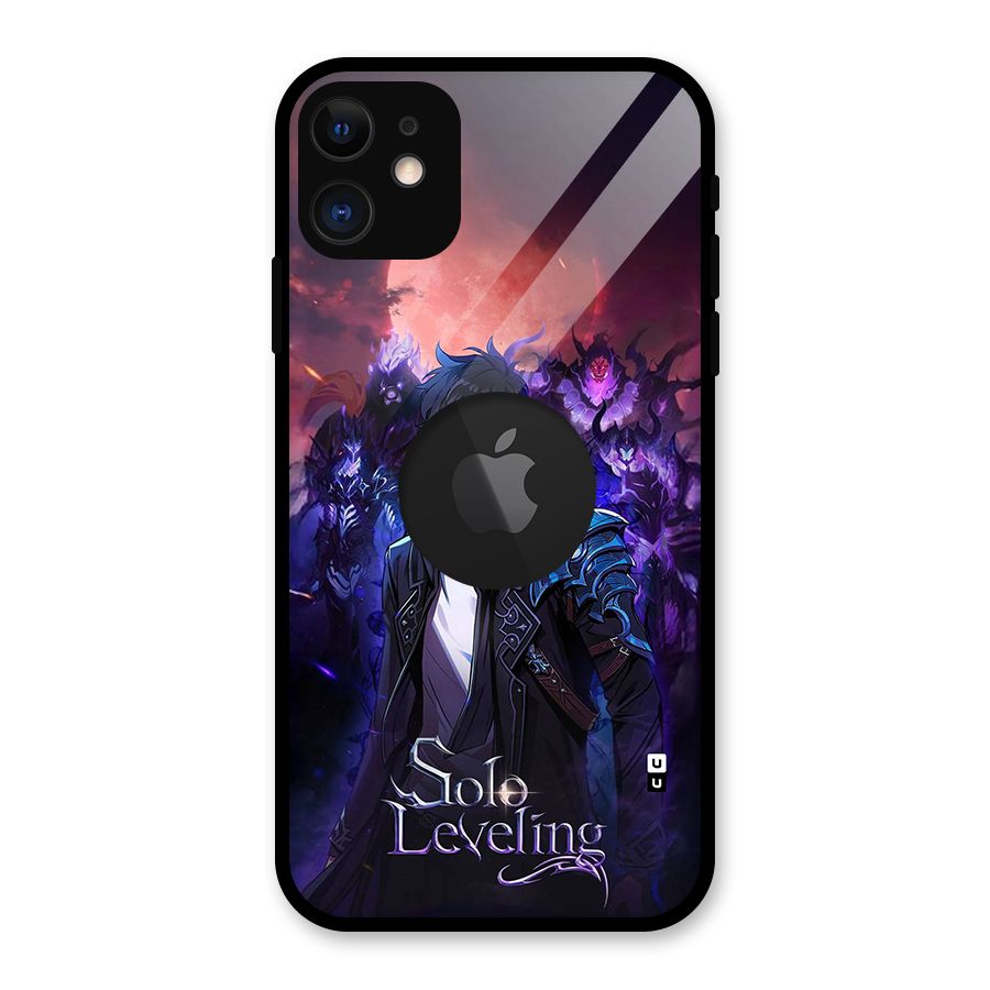 Jinwoo With Knights Glass Back Case for iPhone 11 Logo Cut