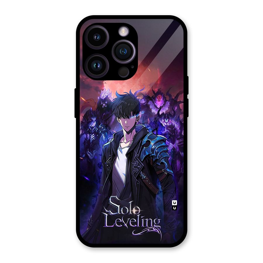 Jinwoo With Knights Glass Back Case for iPhone 14 Pro Max