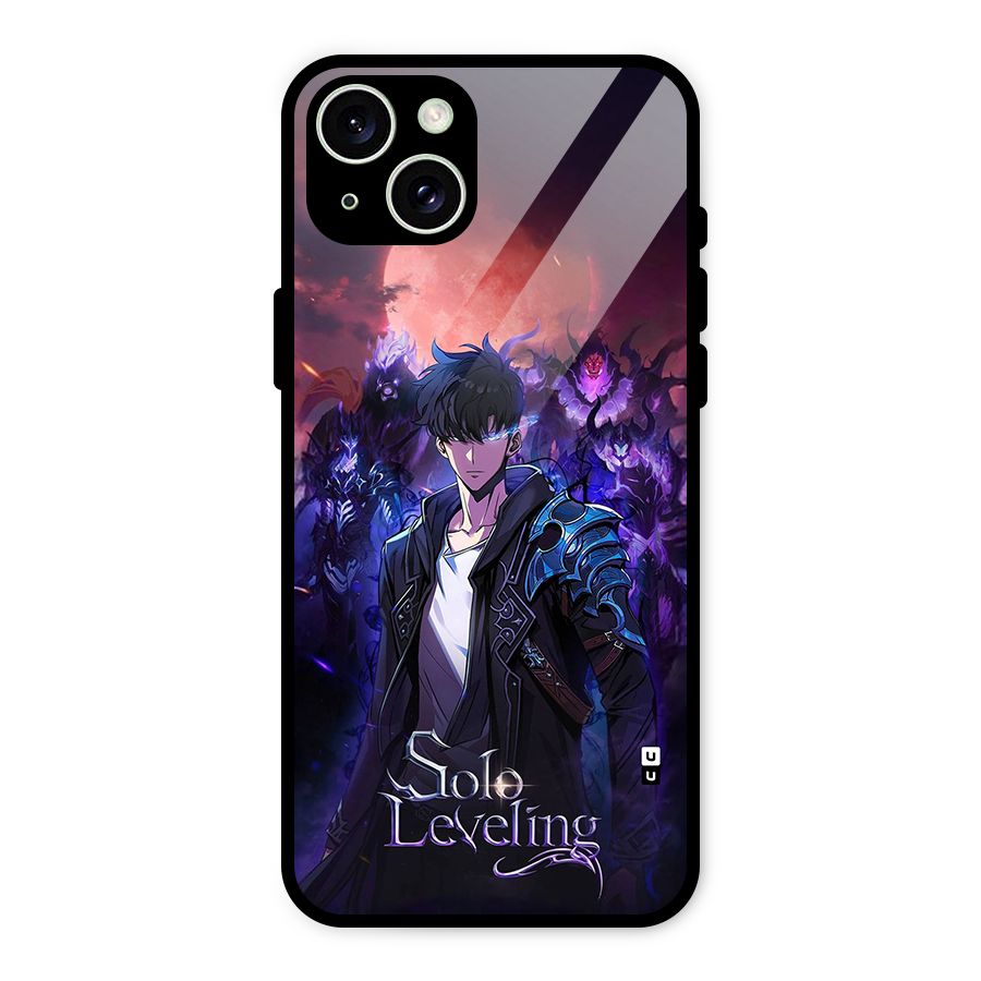 Jinwoo With Knights Glass Back Case for iPhone 15 Plus