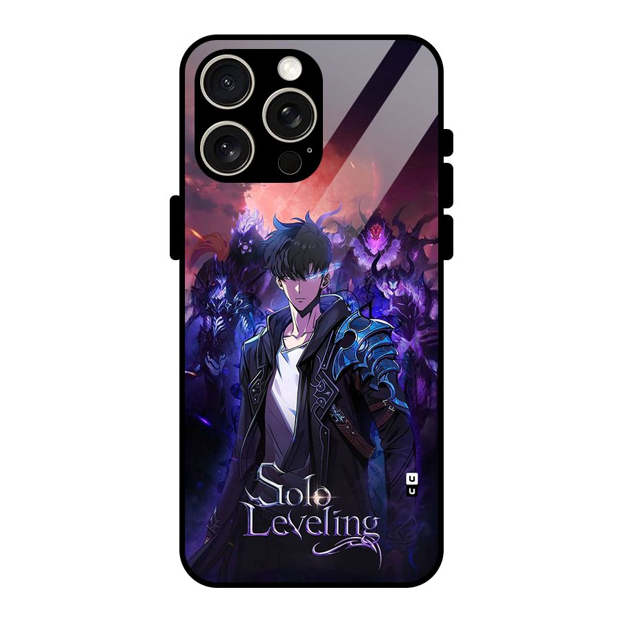 Jinwoo With Knights Glass Back Case for iPhone 15 Pro Max