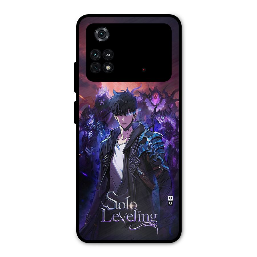 Jinwoo With Knights Metal Back Case for Poco M4 Pro 4G