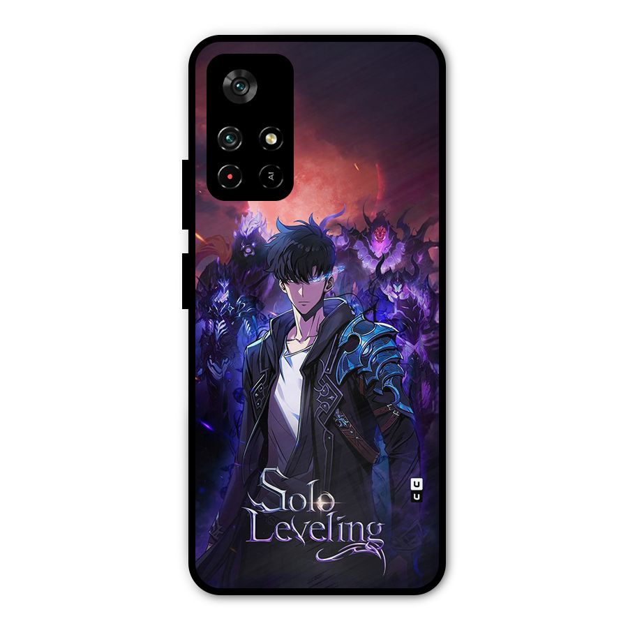 Jinwoo With Knights Metal Back Case for Poco M4 Pro 5G