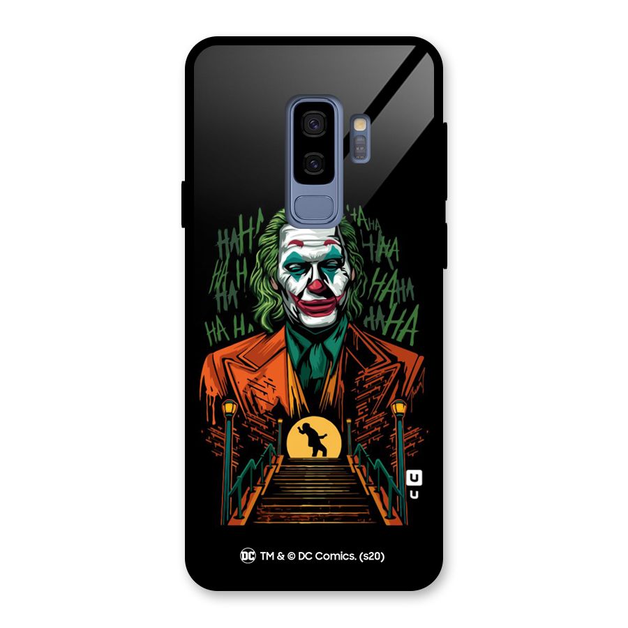 Joker Artwork Silhouette Glass Back Case for Galaxy S9 Plus