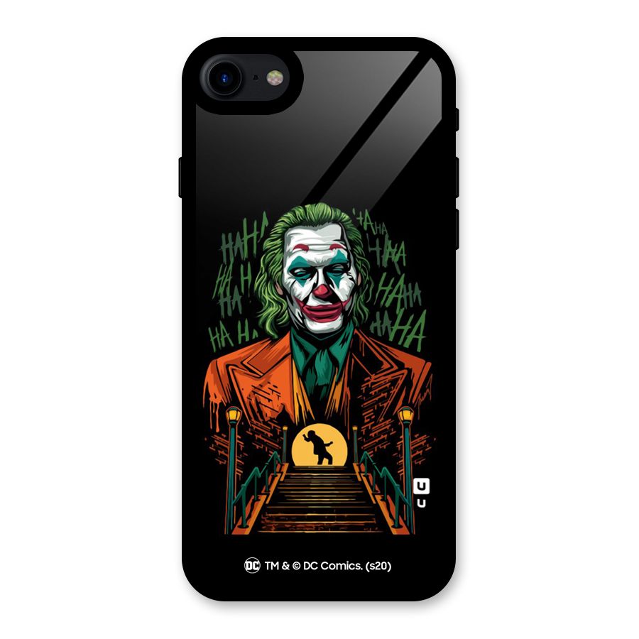 Joker Artwork Silhouette Glass Back Case for iPhone 7