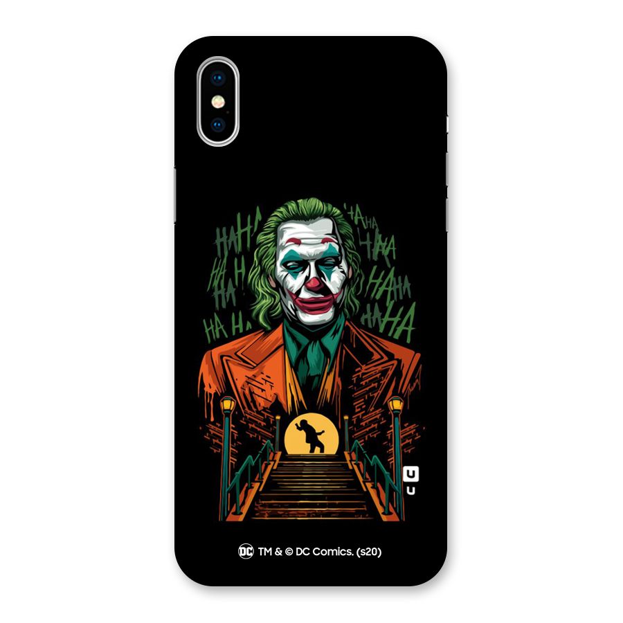 Joker Artwork Silhouette Glass Back Case for iPhone X