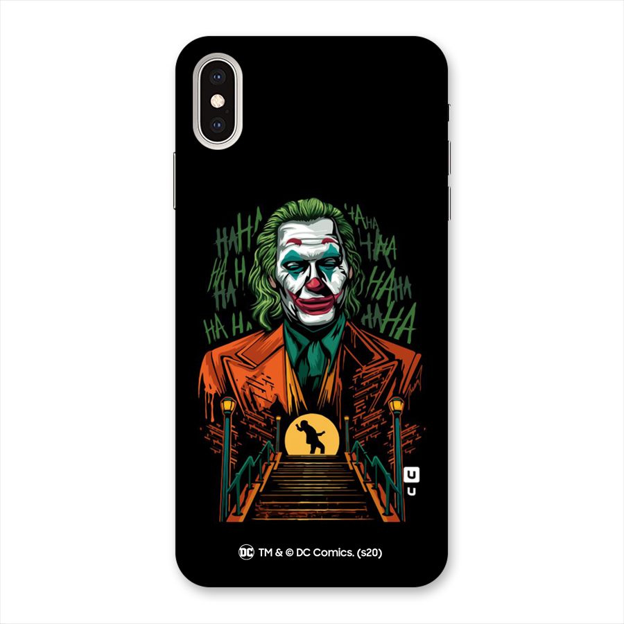 Joker Artwork Silhouette Glass Back Case for iPhone XS Max