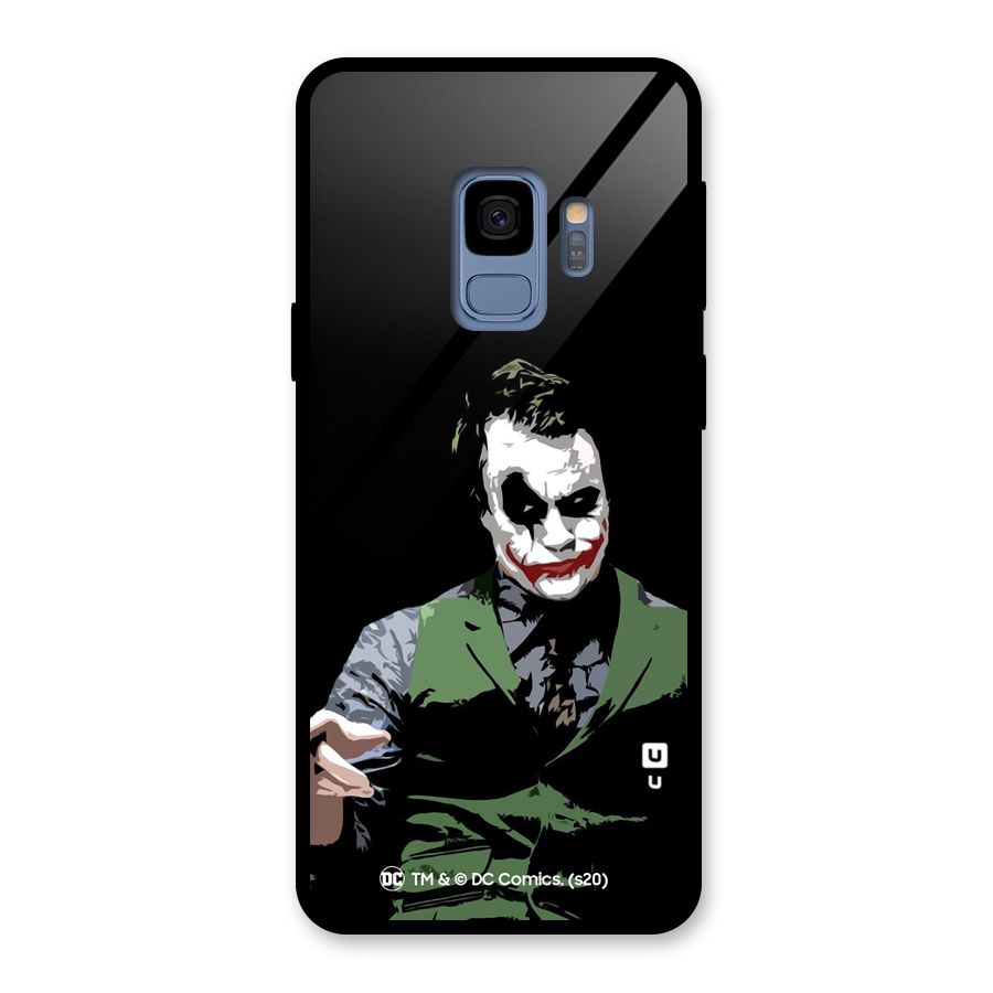 Joker Illustration Glass Back Case for Galaxy S9