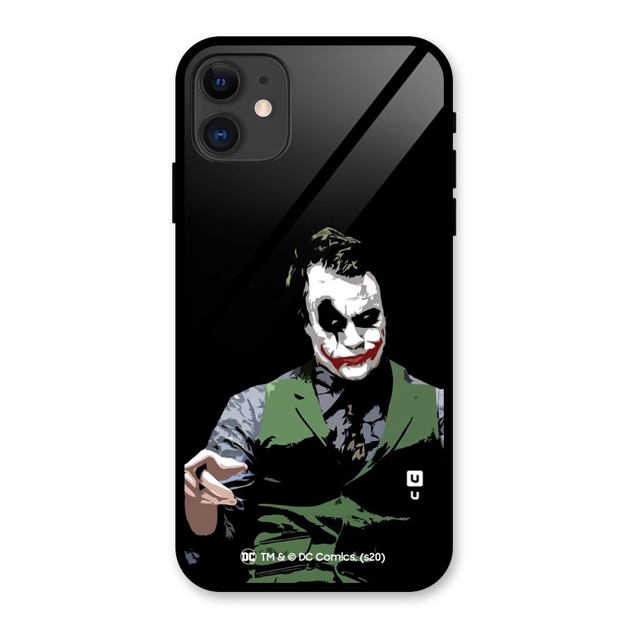 Joker Illustration Glass Back Case for iPhone 11