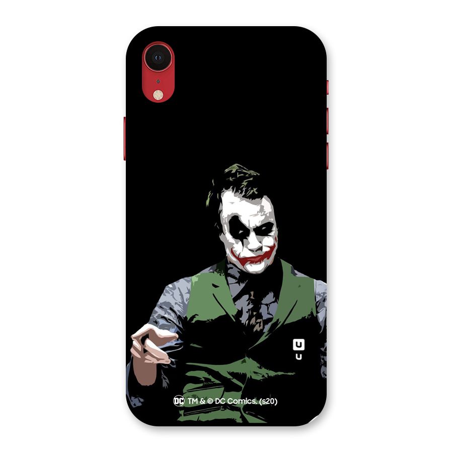 Joker Illustration Glass Back Case for iPhone XR