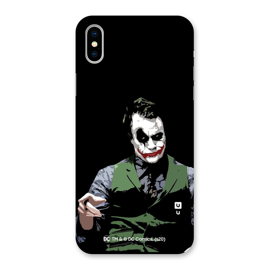 Joker Illustration Glass Back Case for iPhone XS