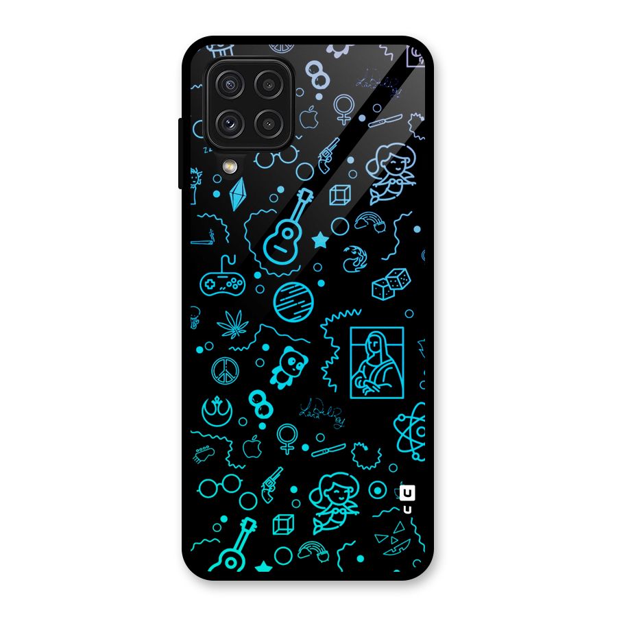 Joy Art Glass Back Case for Galaxy A22 4G
