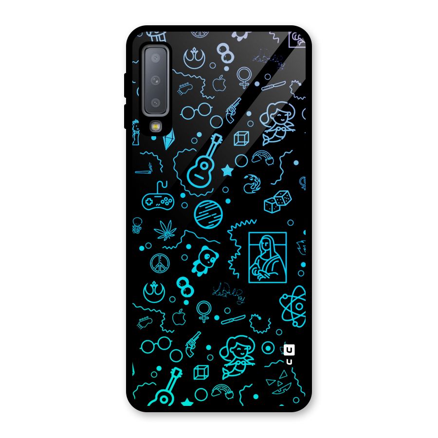 Joy Art Glass Back Case for Galaxy A7 (2018)