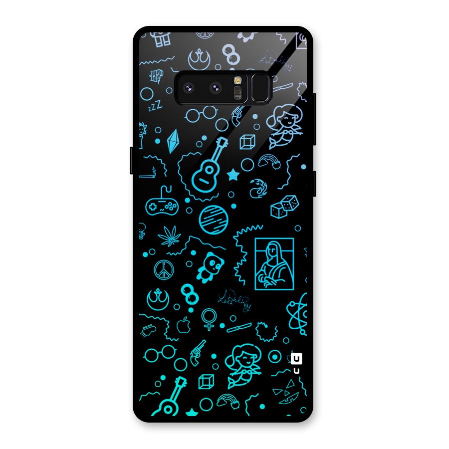 Joy Art Glass Back Case for Galaxy Note 8