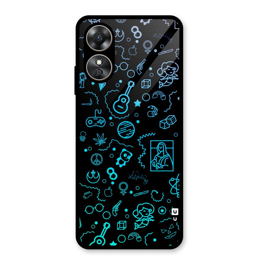 Joy Art Glass Back Case for Oppo A17