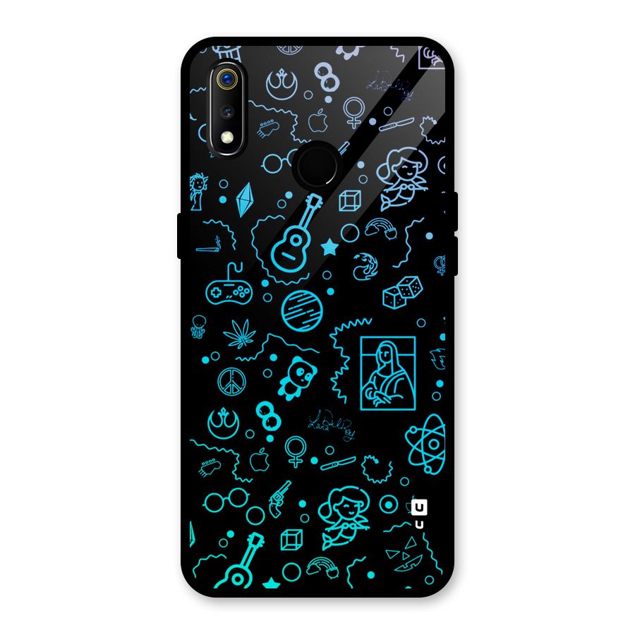 Joy Art Glass Back Case for Realme 3