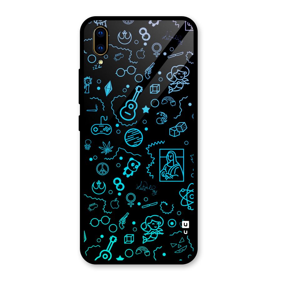 Joy Art Glass Back Case for Vivo V11 Pro