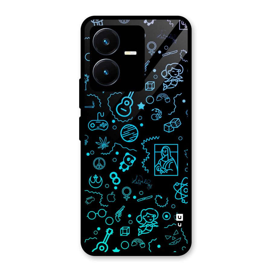 Joy Art Glass Back Case for Vivo Y22s