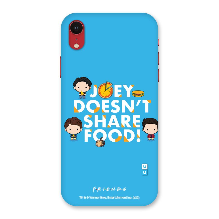 Joy Doesnt Share Food Glass Back Case for iPhone XR