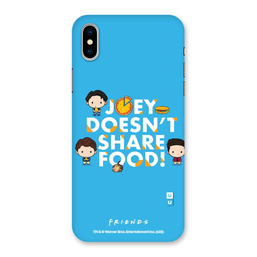 Joy Doesnt Share Food Glass Back Case for iPhone XS